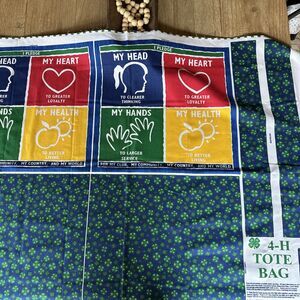4-H Tote Bag Pattern on Springs Fabric Dept of Agriculture